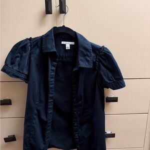 Banana Republic Navy Short Sleeve Shirt